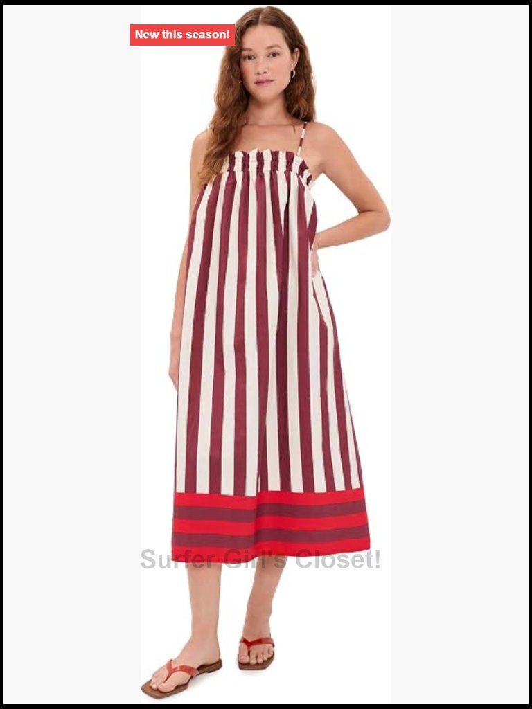 Madewell Ruffle A-Line Midi Dress Square Neck Cotton